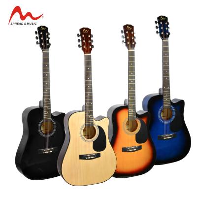 China Basswood 41 Inch Basswood Practice Guitar For Beginner Student Factory Wholesale Acoustic Guitar for sale