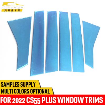 China Anteke Stainless Steel For 2022 CS55 PLUS Stainless Steel Window Trims CS55 PLUS Door Window Sash Sill Trim Decoration Molding Stickers for sale