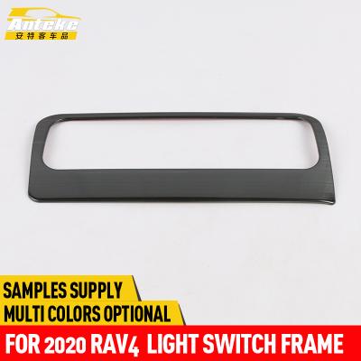 China Anteke Stainless Steel Stainless Steel Lamp Switch Frame For 2020 RAV4 Car Accessories for sale