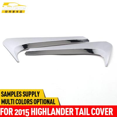 China ABS Anteke For 2015 Styling ABS Chrome Tail Cover Highlander Trunk Car Exterior Trim Frame Tail Cover Stickers for sale