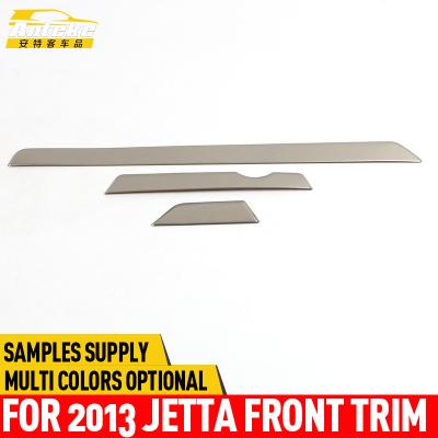 China Anteke Stainless Steel For 2013 Styling Jetta Stainless Steel Front Trim Sticker Car Interiors Jetta Front Trim Frame Cover Decoration for sale