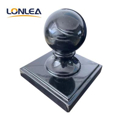 China Factory supply waterproof / cheap black steel aluminum ball of fence post / flat accessories powder coated for sale