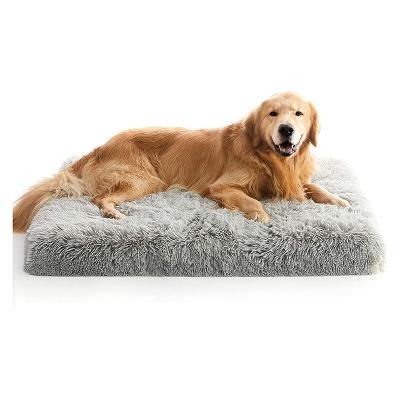 China Stored Dog Bed Orthopedic Luxurious Plush Washable Dog Beds with Removable Waterproof Cover Egg Foam Pet Sleep Anti-Slip Mattress for sale