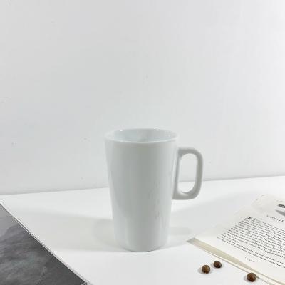 China Factory stock plain white ceramic cup 400ML porcelain cappuccino coffee cup tea cup milk mug for sale