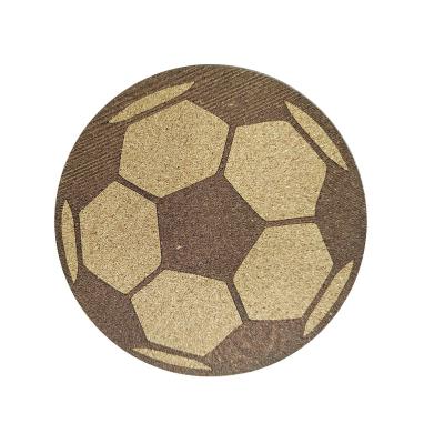 China Custom Natural Wood Round Cork Kitchen Dining Table Decoration Epoxy Wood Coaster Viable Wholesale for sale