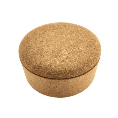 China Cork Round Gift Box Molded Biodegradable Bath Salt Lidded Cork Boxes Biodegradable Box Can be used as a flower planter after use for sale