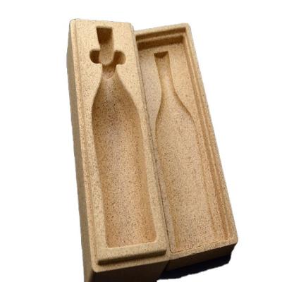 China 2022 Materials Recycled Premium Cork Champagne Gift Box Wooden Cork Wine Box Molded Cork In High Density With Laser Print On Surface for sale