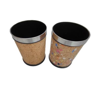 China Modern Creative Cork Waste Bins Novelty Trash Household Creative Kids Trash Can for sale