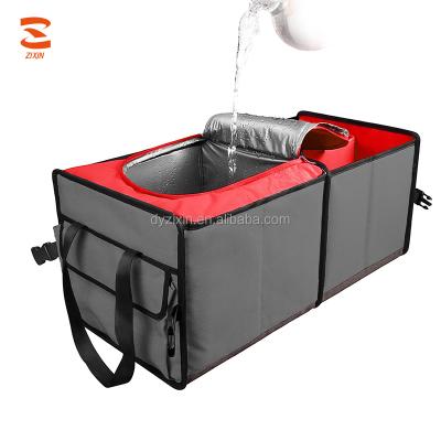 China Durable Collapsible Outdoor Garbage Bin Storage Car Trunk Premium Organizer Cooler Bag With Cover for sale