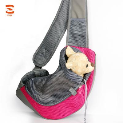 China Cat Puppy Small Animal Dog Carrier Viable Sling Front Mesh Traveling Tote Shoulder Bag for sale