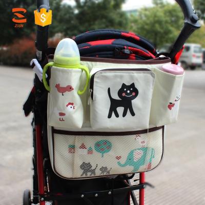 China Durable Thermal Hanging Cart Baby Car Diaper Storage Bag Bottle Holder Stroller Organizer for Mom for sale