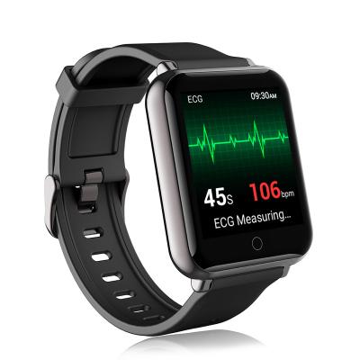 China Touch Screen ECG Smartwatch 3D Accelerometer Bluetooth Low Energy SpO2 Wristband Smart Watch for sale