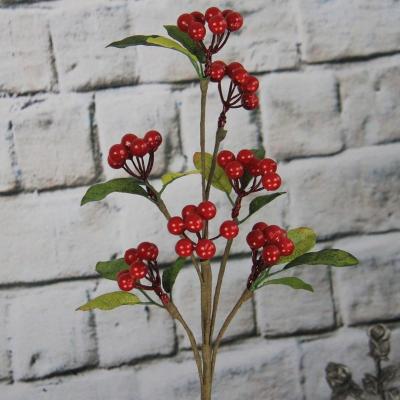 China 50CM HANDMADE HIGH QUALITY HOME DECORATION ARTIFICIAL FRUIT home decoration 50CM SPRAY /PICK WITH RED BERRIES and LEAVES for sale