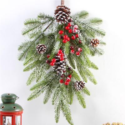 China High Quality Realistic Christmas Loot Door Hanging Christmas Wall Decor Pine Tricks Home Decor for sale