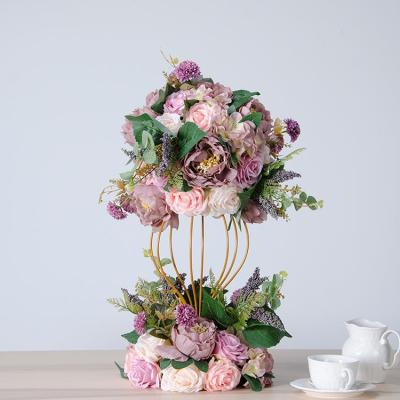 China Home / Wedding Decoration Silk Flower Wedding Bouquet Artificial Flower Bunches For Wedding Decorations for sale