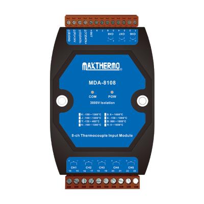 China 8 channel thermocouple input RS-485 module remote analog input MDA-8108 modules for sale