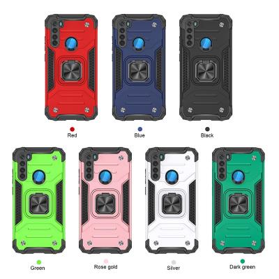 China Anti-drop For Redmi Note 8 Back Cover Corners TPU Shock Absorbing PC Phone Case With Magnetic Ring Kickstand for sale