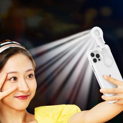 China Anti-fall Fill Light Selfie Phone Case For OPPO RENO 5 PRO Foldable Filling Light Cover Device With Ring Flash for sale