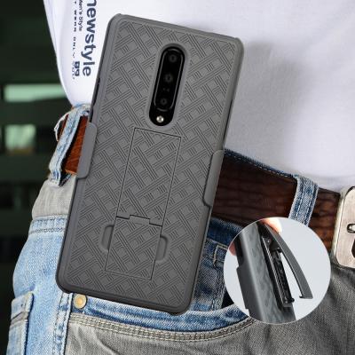 China Combo Anti-drop Swivel Belt Clip Shell Holster Cover For Oneplus 7 Case With Kickstand for sale