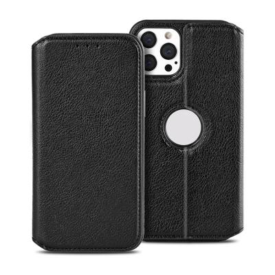 China Anti-fall Logo Flip Wallet Leather Phone Case Custom Made For iPhone 12 11 pro max for sale