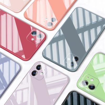 China Anti-drop Wholesales Soft TPU Phone Case For iPhone 12 , Tempered Glass Back Covers For iPhone 11 13 Pro Max for sale