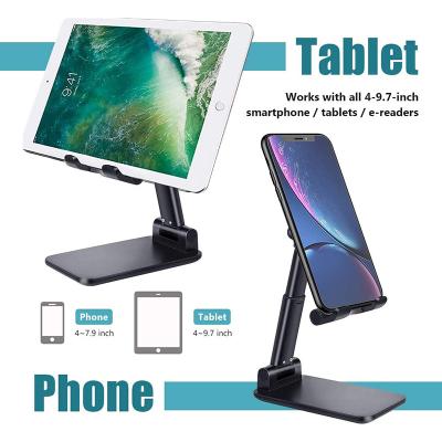 China Adjustable Foldable Cell Phone Stand For Desk Angle Height Adjustable Phone Stand For All Smartphone/Kindle/iPad/Tablets for sale