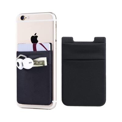 China Adhesive Waterproof Expandable Sleeve Case Pocket Credit Card ID Wallet Card Holder Phone Sticker For iPhone for sale