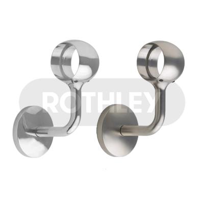 China EUROPEAN Pipe Fittings Round Railing Stainless Steel Support Stair Railing Bracket Handrail Brackets Wall Pipe Bracket Wall Mounted for sale