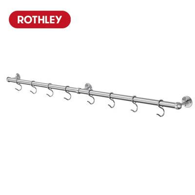 China ROTHLEY Stainless Steel Sustainable Utensil Rail For Wall Mount Kitchen Rack Set for sale