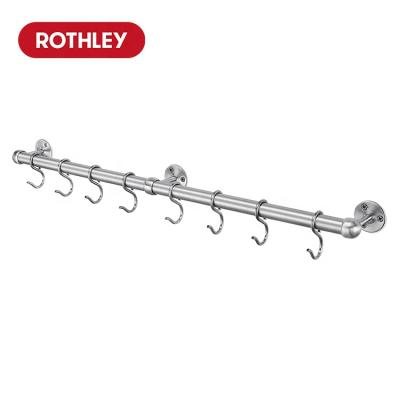 China ROTHLEY Sustainable Brushed Stainless Steel Utensil Rail For Cupboard Mugs Storage for sale