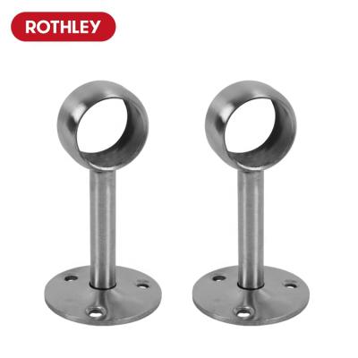 China 201 EUROPEAN ROTHLEY Stainless Steel Wardrobe Rail For Shower Room Center Bracket Fitting for sale