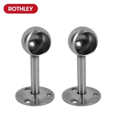 China EUROPEAN ROTHLEY Stainless Steel Closet Rail For Hanging Vanity End Bracket Fitting for sale