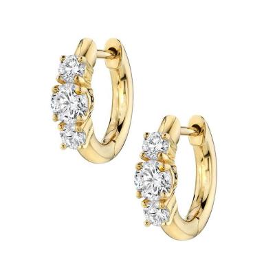 China Milskye FASHIONABLE CZ jewelry s925 luxury sterling silver circle earrings gold plated various colors for sale