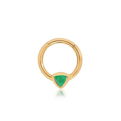 China Milskye Fashion Romantic Earrings Trend 2021 Green Trillion Clicker Cartilage Earrings for sale