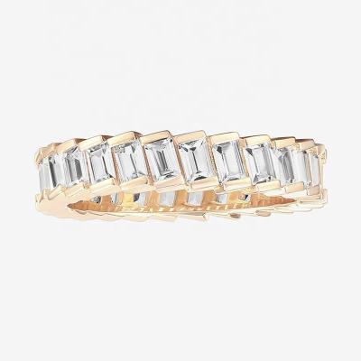 China And American Milskye FASHIONABLE European Popular Ring Jewelry Chunky Silver Gold Plated 925 Rectangular Zirconia Ring for sale