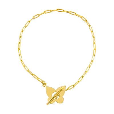 China Milskye Romantic Minimalist Fashion Jewelry 925 Sterling Silver Gold Plated Butterfly 18k Gold Plated Chain Bracelet for sale