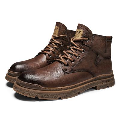 China Breathable upper selection 2021 flat unique men's high-rise ankle casual shoes boots soft and comfortable good quality for sale