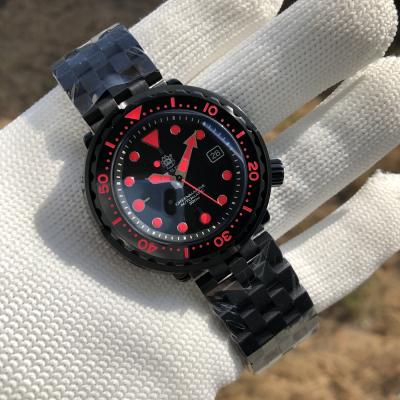 China Newcomer Automatic Date Steeldive Watch! SD1975XT Japan Movement NH35 300M Waterproof PVD Red Luminous Dive Watch Stainless Steel for sale