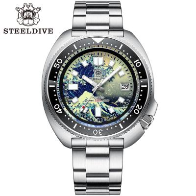 China Auto Date SD1970J In Stock 44mm Men's Wristwatch 200 Dive Wristwatch Merter Water Resistance Stainless Steel Mechanical Watch Relojes Hombre for sale