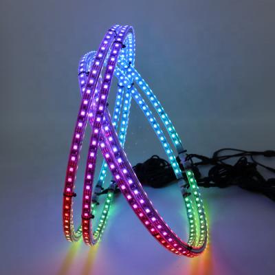 China 15.5/17 Inch Dancing Led Color Music App Control Wheel Ring Horse Car Racing Wheel Ring Light 12/15.5/17/Customized Combo Inch for sale