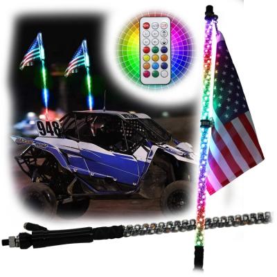 China 5050LED+Plastic Spiral Whip Light Super Bright Dancing LED Whip Light Quick Disconnect Antenna for ATV/UTV/off-road vehicles led buggy for sale