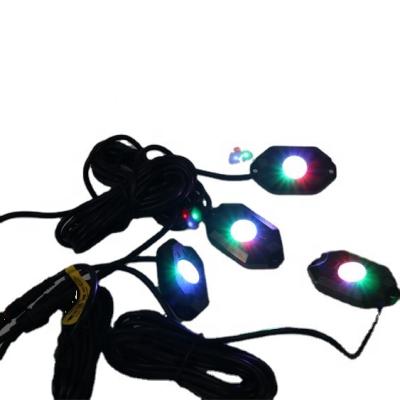 China Factory Price 4/6/8/12 Light Pods RGB LED Rock Light Automotive Decoration Boat Light 4/6/8/12 Waterproof Pods for sale