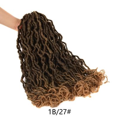 China 18inch Water Wave For Passion Curly Twist Hair Wavy Goddess Locs Crochet Braids Synthetic Crochet Braids Ombre Hair Braiding Faux Locks 20inch for sale