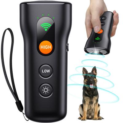 China 50FT hot seller outdoor rechargeable ultrasonic dog repeller no Bark Collar Dog Repeller No Dog Noise Anti Barking Device for sale