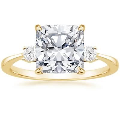 China Diamond Ring Lab Developed Diamond Ring Solid 18K Yellow Gold Wedding Jewelry for sale