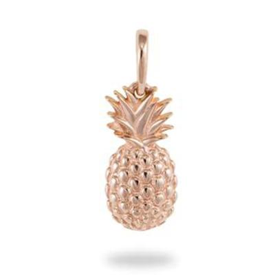 China Diamond Pendant Noble Design 14K Yellow Gold Necklace Pineapple Hawaiian Design Birthday Gift Lab Developed Birthday Gift for sale