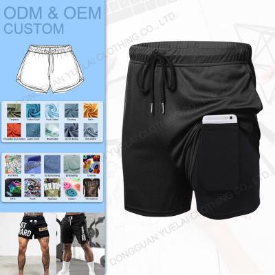 China Anti-wrinkle Mesh 2 in 1 Summer Breathable Sports Workout Gym Men's Shorts Custom Print Running Casual Men Shorts with Pocket for sale