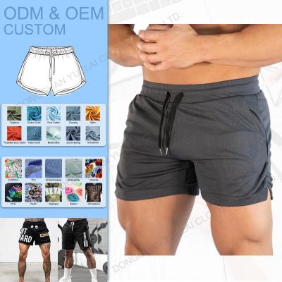 China Anti-wrinkle Wholesale Summer Solid Color Quick Dry Polyester Breathable Pants Men Running Gym Sport Training Jogging Fitness Mesh Shorts for sale