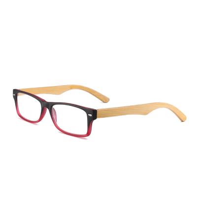 China Slim Wooden Fashion Pocket Optical Frame Eye Reading Glass Red Framed Optical Bricks Show For Women for sale