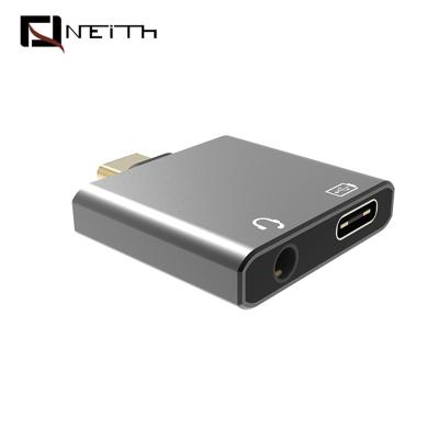 China 2020 hot sales usb3.0 type c audio adapter with 3.5mm audio and type c charging port for mobile with type c interface for sale